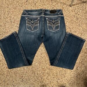 Vigoss Women's Boot Cut Jeans in Dark Blue